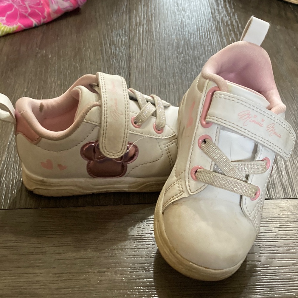 Disney Kids Sneakers with Pink and White Accents